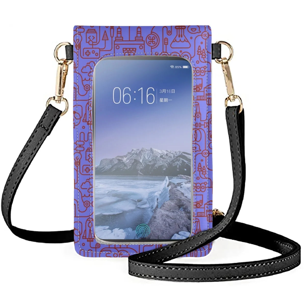 Mobile Phone Bag Animation Microscope Cellphone Bags Durable Wallet