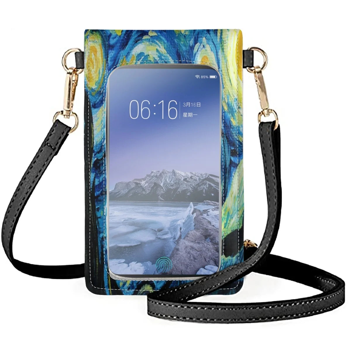 Van Gogh Sky Oil Paintings Messenger Bag Milky Way