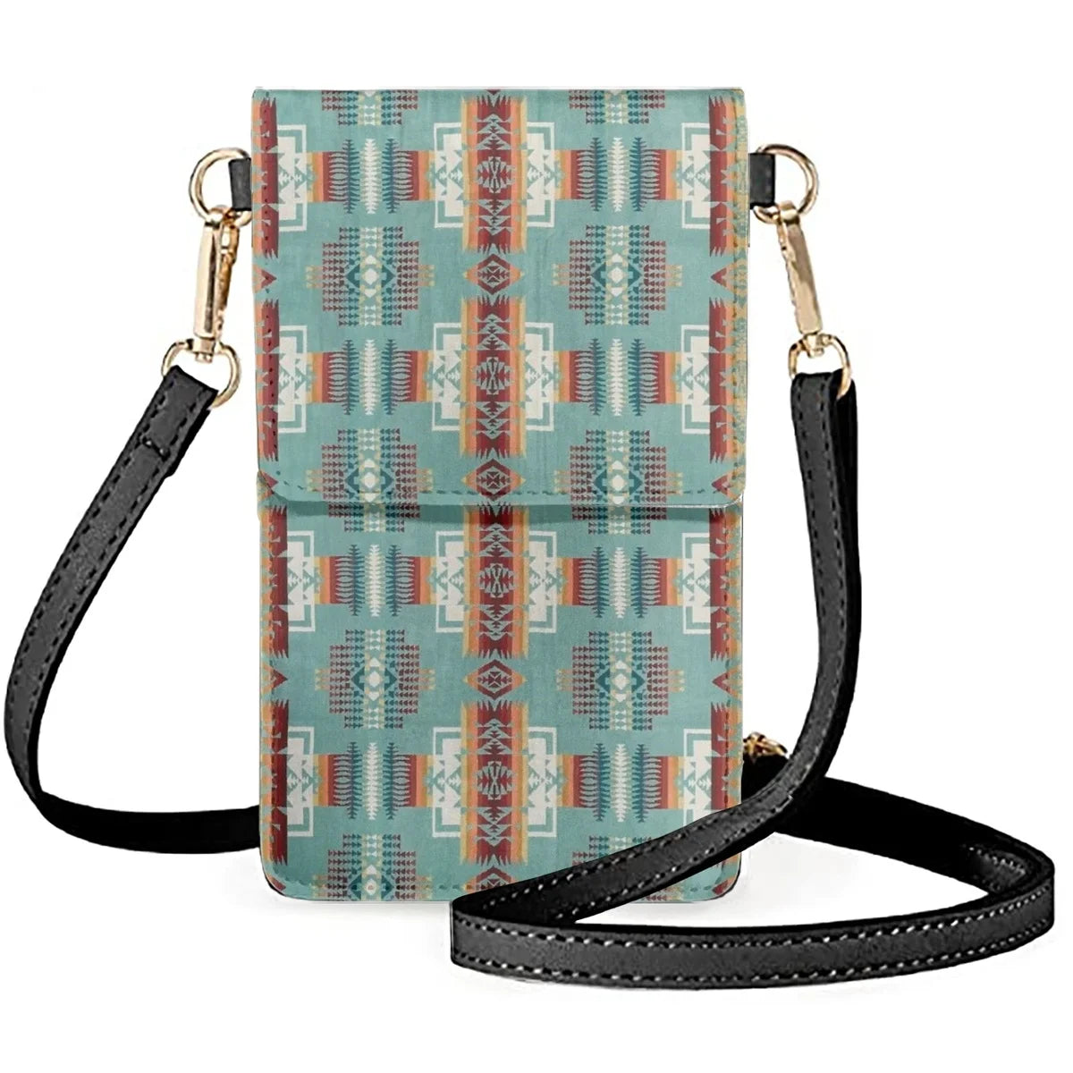 Watercolor Tie Dye Effect Cell Phone Bag Unisex Geometric Ethnic Style Mobi