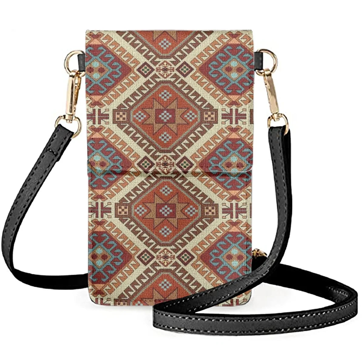 Watercolor Tie Dye Effect Cell Phone Bag Unisex Geometric Ethnic Style Mobi
