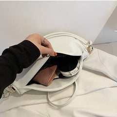 Solid Lady Half Moon Crossbody Bag Casual Underarm Bag WLHB2391