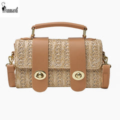 Retro Straw Crossbody Bag Rattan Handbag Beach Shoulder Female Bag WLHB2364