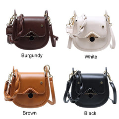 Retro Saddle Bag Crossbody Shoulder Bag Small Solid Bag