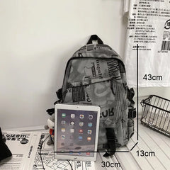 Waterproof Nylon School Backpack Men Women Travel Bags