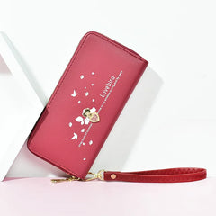 Double Zipper Women's Wallet Large Capacity Mobile Phone Bag