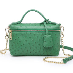 Elegant Ostrich Leather Clutch Tote Shoulder Bag