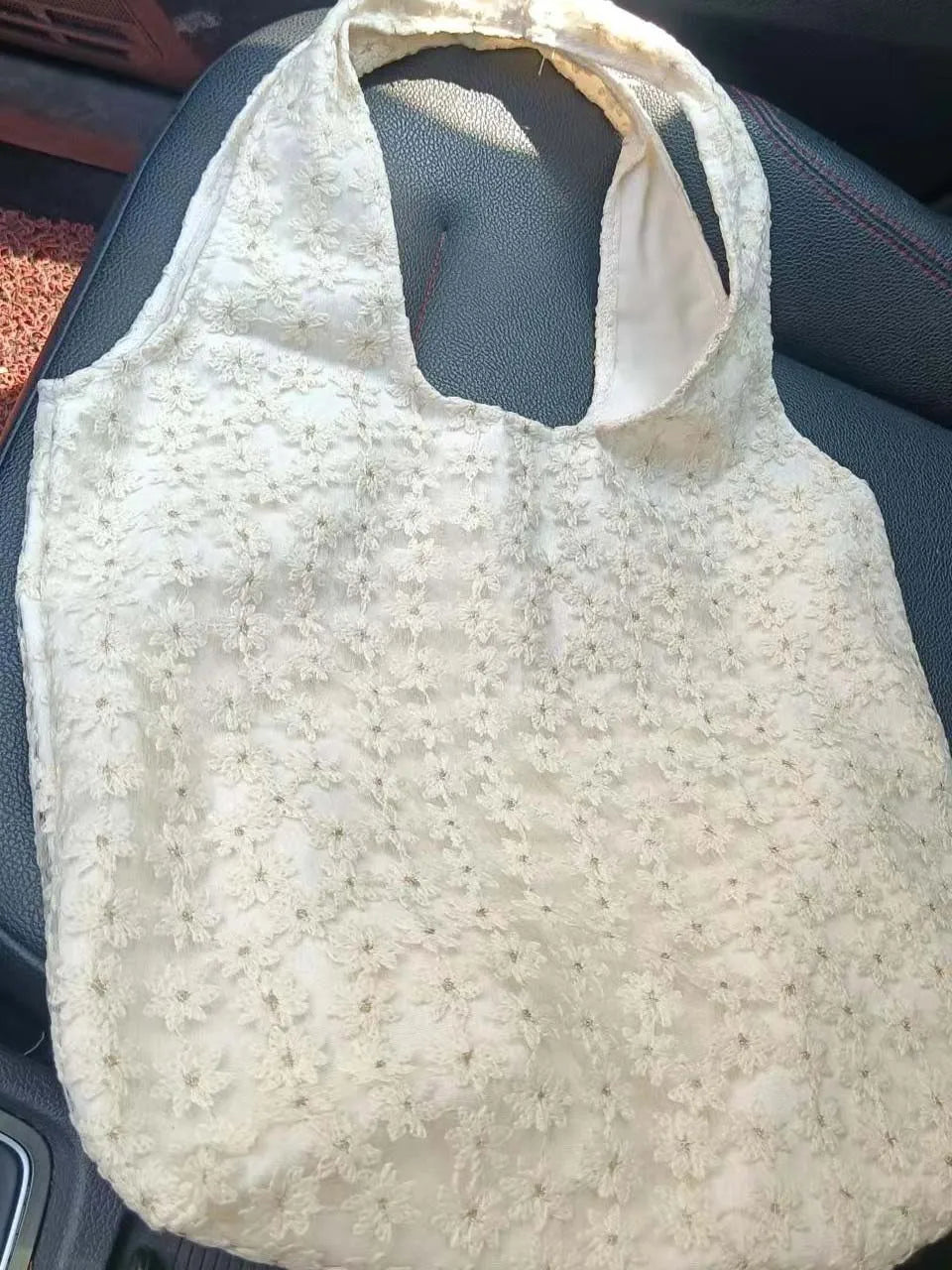 Fairy Canvas Floral Shoulder Bags Women Large Capacity Shopping Totes