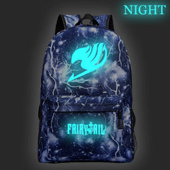 Fairy Tail Teens Luminous Backpack Travel Shoulder Rucksack