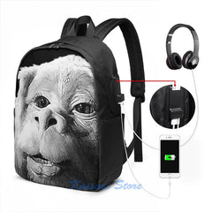 Falkor Luck Dragon USB Charge Backpack Cosmetic Travel Bag
