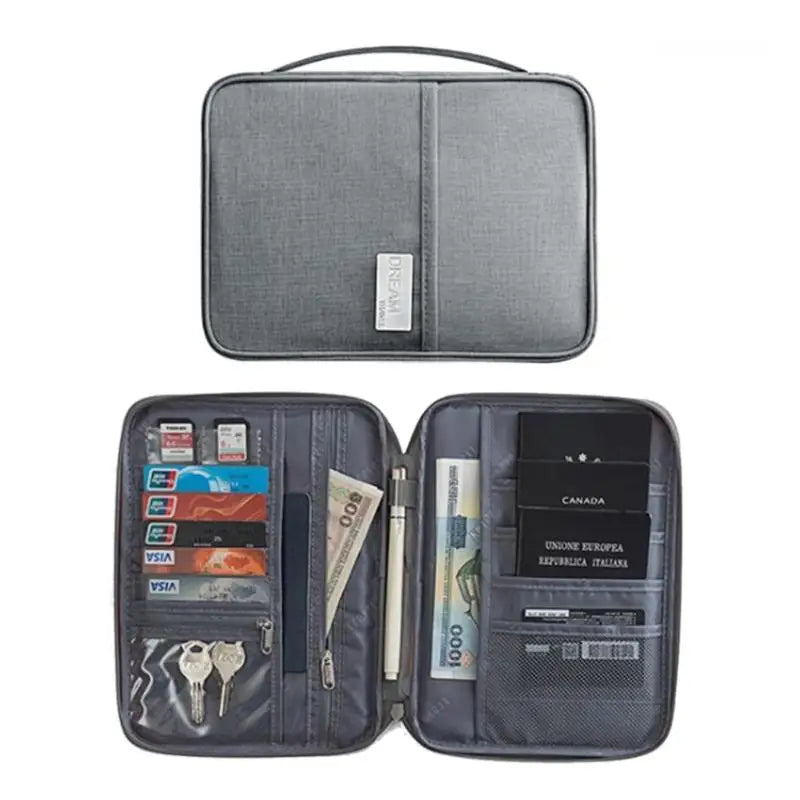 Family Passport Wallet Waterproof Travel Document Organizer