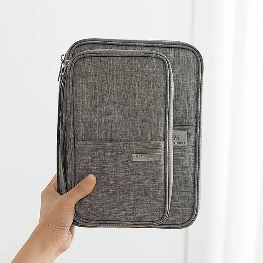 Family Travel Wallet Passport Holder Waterproof Document Bag
