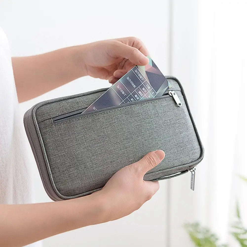 Waterproof Family Travel Wallet Passport Holder Document Organizer