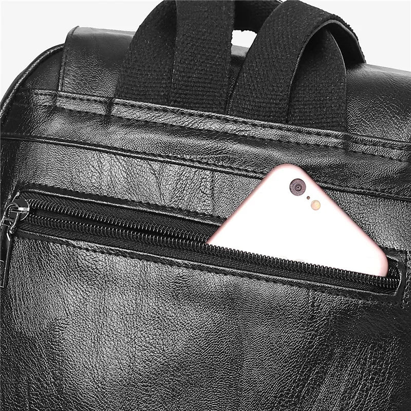 Women High Leather Backpack Casual Shoulders Bag
