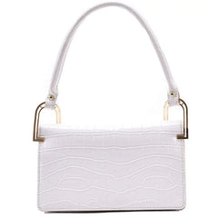 High-end Crocodile Pattern Underarm Bag with Chain Shoulder Strap