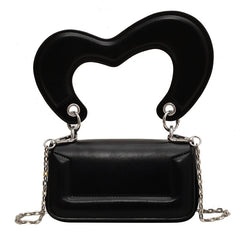 High Leather Mini Flap Chain Crossbody Bag