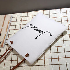 Canvas Printed Letters Bucket Bag Lady Tote Pouch Feminina Bolsas
