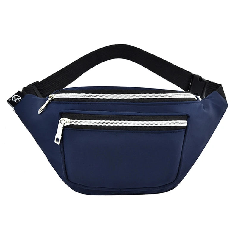 Nylon Waist Bag Travel Sling Bags Zipper Chest Phone Pouch
