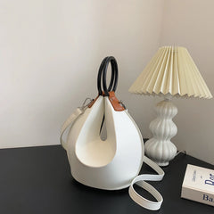 Round Handle Crossbody Bag for Women, Fashin Totes Handbag with Shoulder Strap