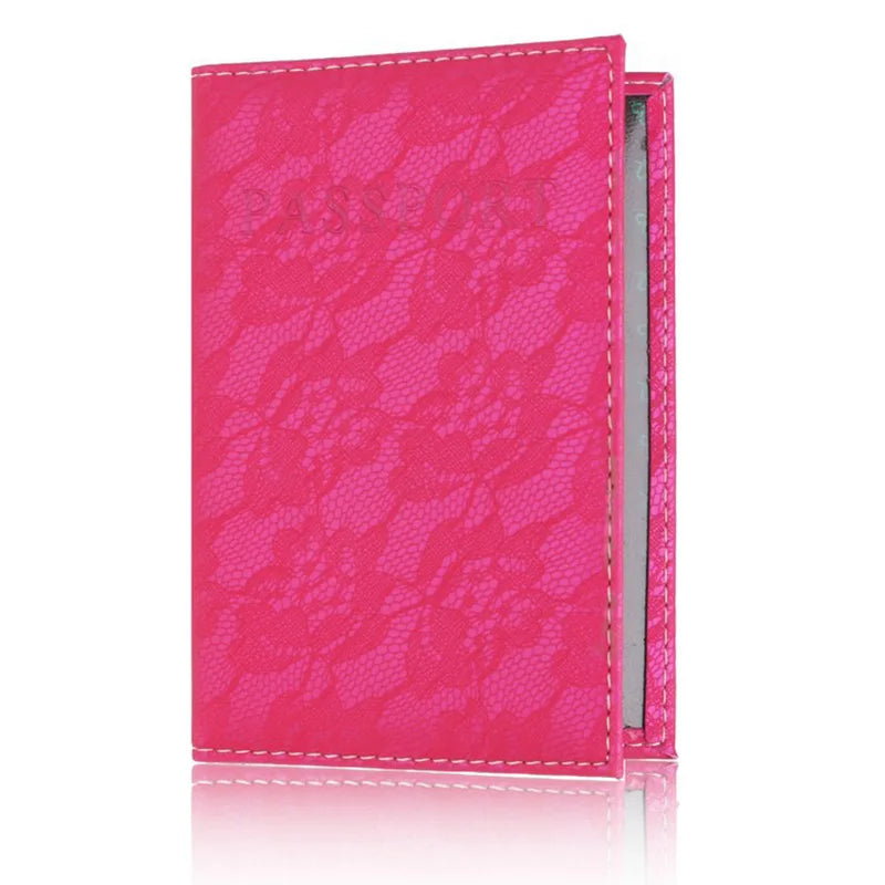 Pink World Travel Passport Cover Holder