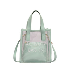 2 In 1 Women's Transparent Sling Bag Handbag