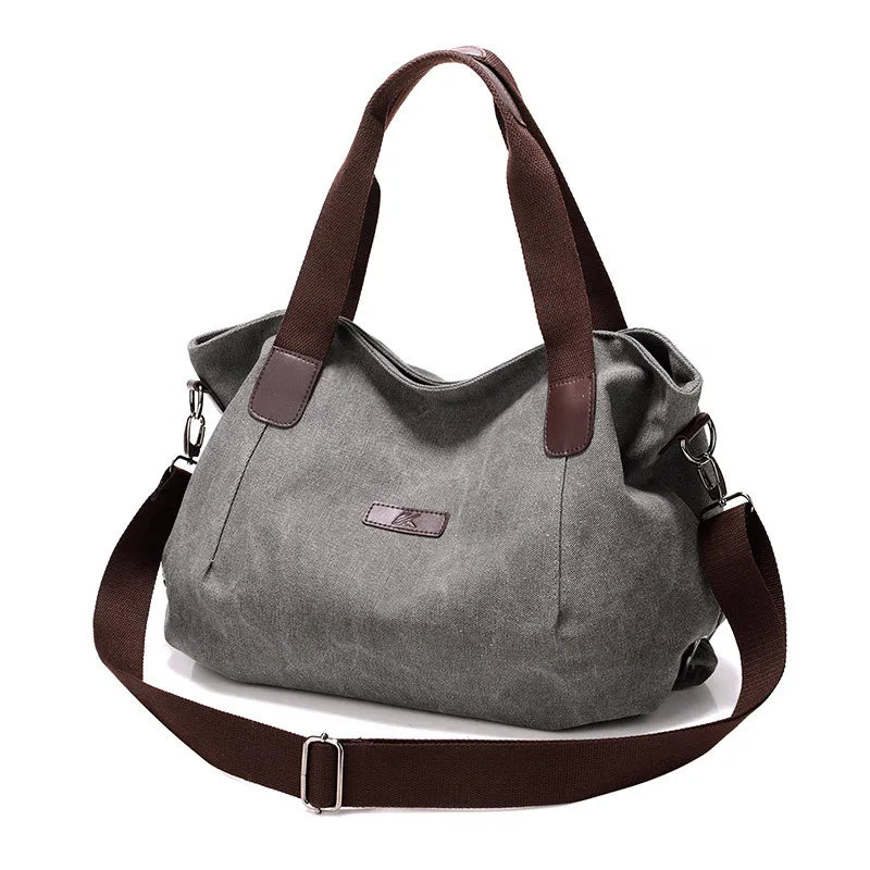 Canvas Summer Shoulder Bag Girls Large Capacity Handbag