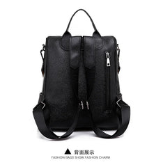 Casual Women PU Leather Backpack Female Shoulder Bag Travel Back Pack