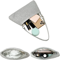 Rhinestone Clutch Shoulder Bag - Wedding Party Hand Bag