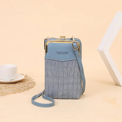 Crocodile Pattern Stitch Mini Bag Multifunctional Zipper Bag
