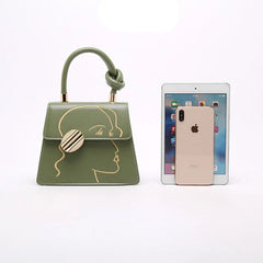 Small Chain Shoulder Crossbody Bag Graffiti PU Leather Messenger Bag