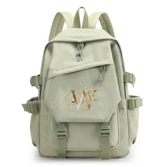 Green Laptop Backpack for Girls School Student Bag Large Capacity