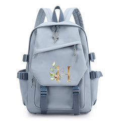 26 Letter Backpack for Girls School Student Bag Large Capacity