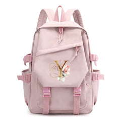 Pink Large Capacity Laptop Backpack for Girls School Student Bag