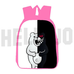 3D Cartoon Danganronpa Bag Pink 16 Inch Anime Monokuma Backpack