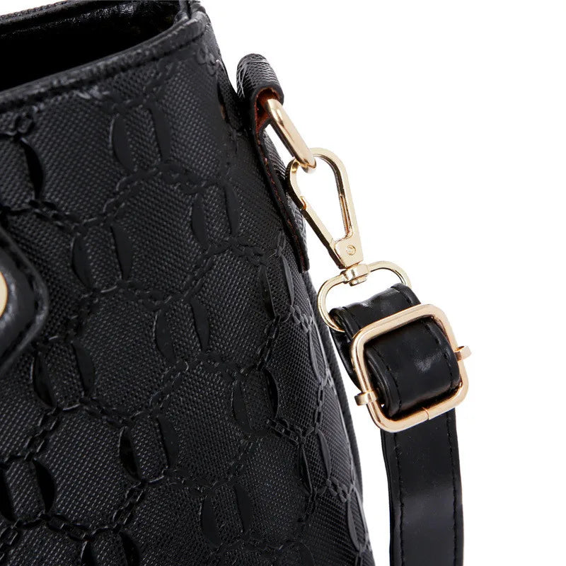 4pcs/Set Women Bag PU Leather Handbag Messenger Shoulder Wallet 30#97