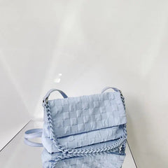 Acrylic Chains Canvas Women Shoulder Bags Pillow Crossbody Bag