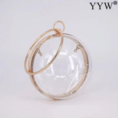 Transparent Acrylic Round Ball Shoulder Bag Chain Evening Clutch