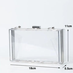 Acrylic Transparent Bag Lady Clutches Chain Women Shoulder Messenger Bags