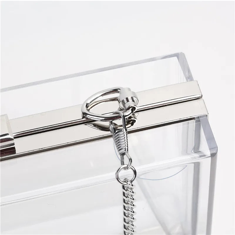 Acrylic Transparent Bag Lady Clutches Chain Women Shoulder Messenger Bags