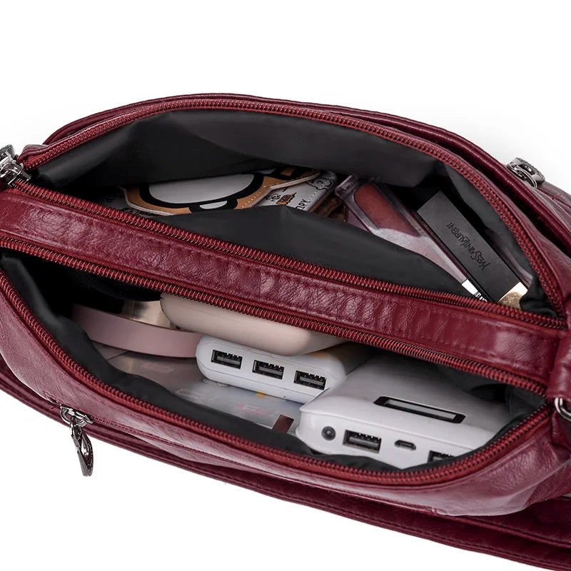 Women's Solid Messenger Bag High Capacity Shoulder Bags