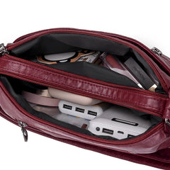 Women's Solid Messenger Bag High Capacity Shoulder Bags