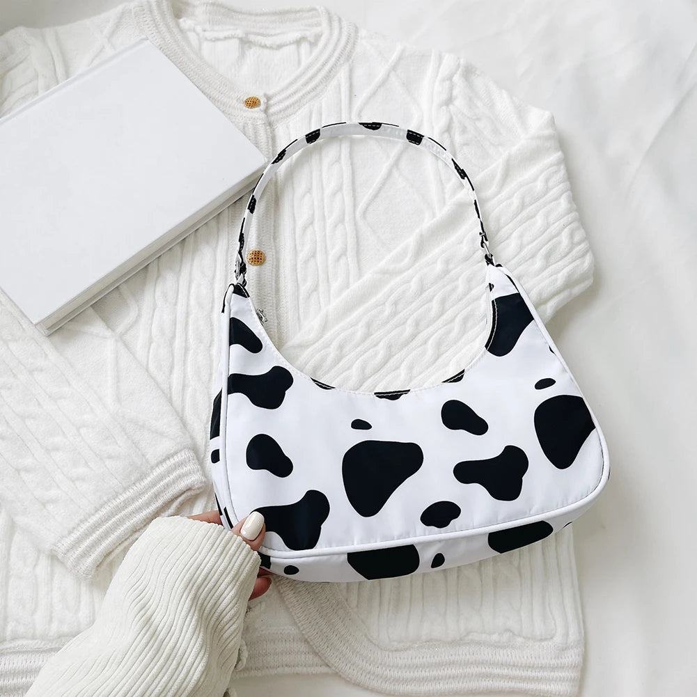 Animal Pattern Printing Women Underarm Bags Casual Nylon Ladies Small Shoulder B