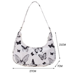 Animal Pattern Printing Women Underarm Bags Casual Nylon Ladies Small Shoulder B