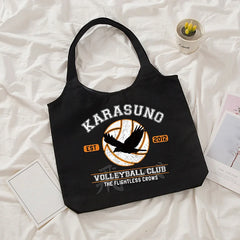 Haikyuu Eco Manga Tote Bag Harajuku Shopper Canvas Shoulder Large-capacity