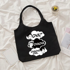 Haikyuu Eco Manga Tote Bag Harajuku Shopper Canvas Shoulder Large-capacity