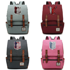 Anime Wings Attack Buckle School Bag for Children