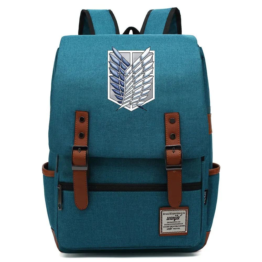 Anime Wings Attack Buckle School Bag for Children