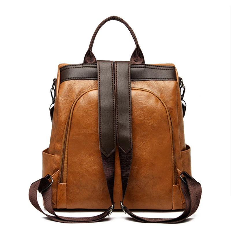 Anti-theft Women Backpacks PU Leather Travel Backpack Ladies