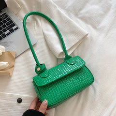 Snakeskin Shoulder Bag Women Spring Casual Small Bag