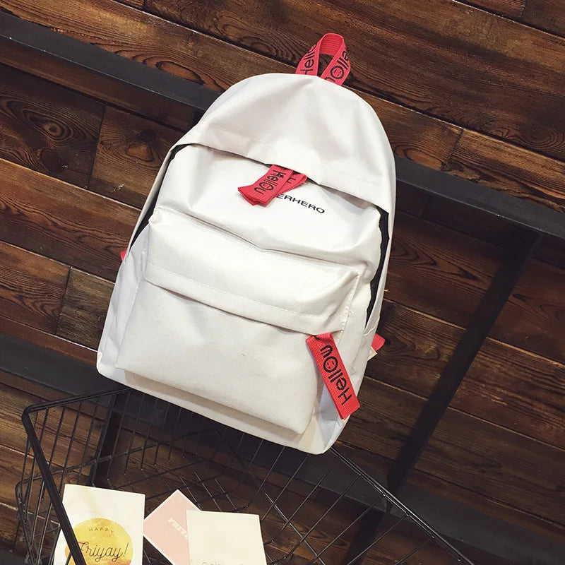 Canvas Women Backpack Anti-theft Shoulder Bag School Bag For Teenager Girls