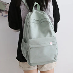 Canvas Women Backpack Anti-theft Shoulder Bag School Bag
